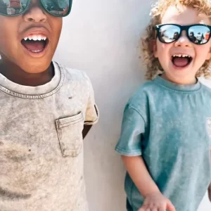 Toddler Baby Vintage Acid-Wash Shirt Custom Cotton Knit Outfit Daily Outdoor Play Boyhood Tee