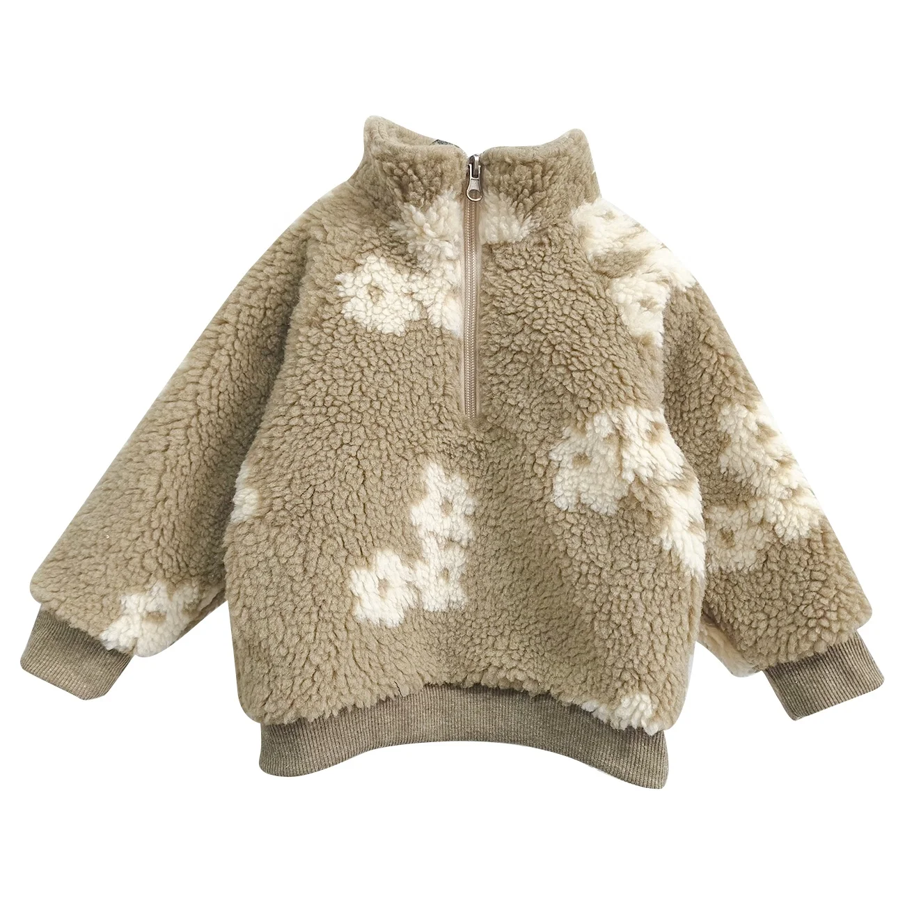 Custom Mommy and Me Sherpa Fleece Winter Warm Lining Outdoor Coat - Image 6