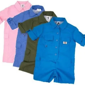 2024 Baby Fishing Playsuit Toddler Ventilated Mesh Lining Summer Outdoor Angler Long Sleeve Onesie