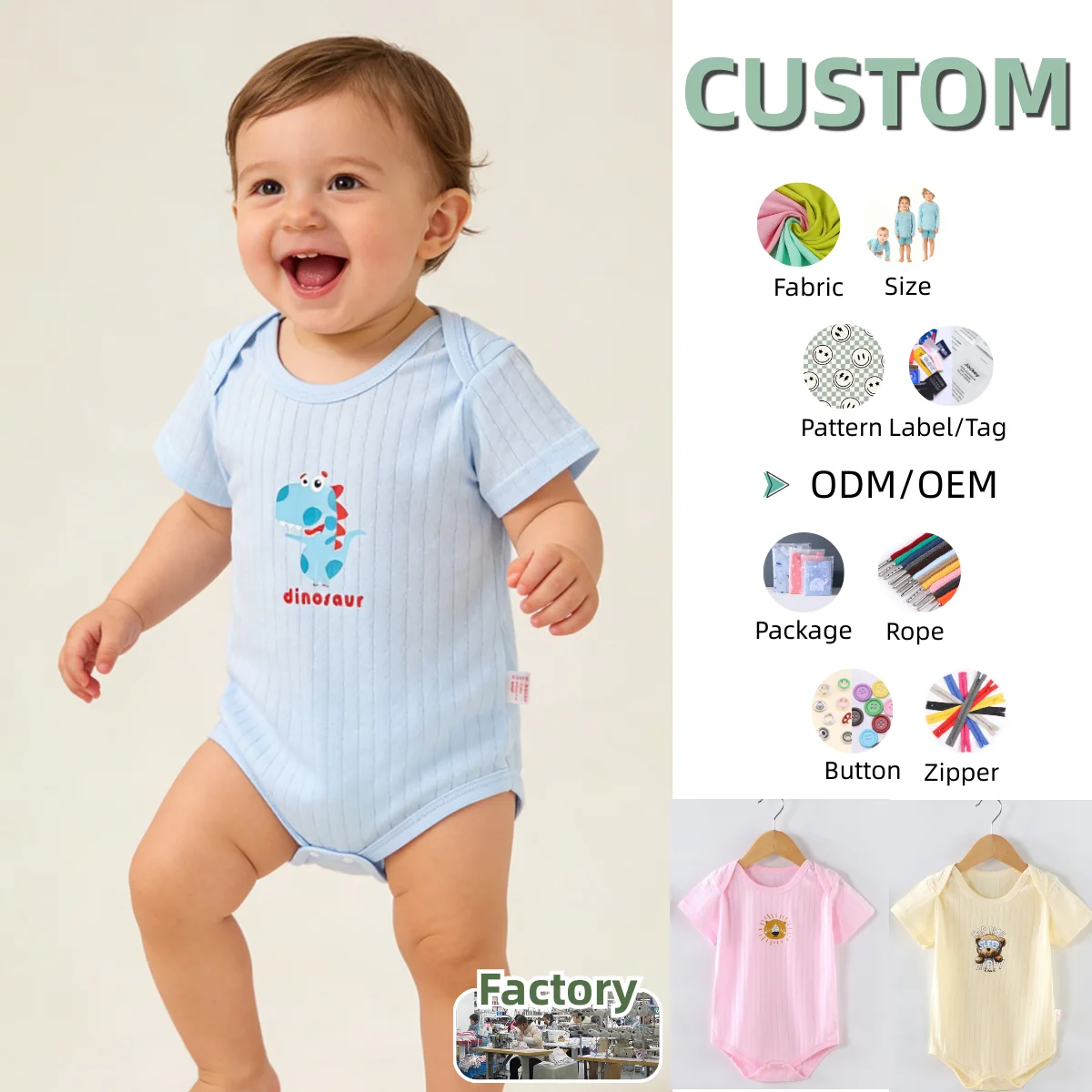 Summer Baby Romper Infant Short Sleeve Jumpsuit Newborn Short-sleeved Baby Romper Climbing Suit Romper Baby Onesie for 0-2T