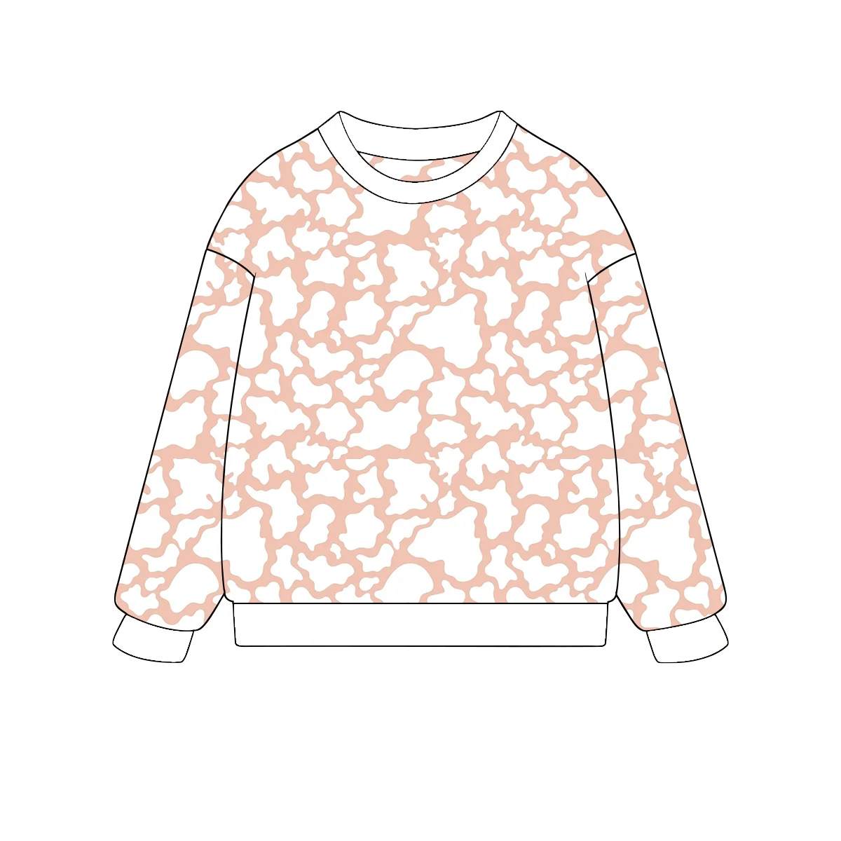 Kids High Quality Camo Seamless Pattern Pullover Sweatshirt Toddler Baby Boy Girl Family Matching Crewneck Sweatshirt - Image 4