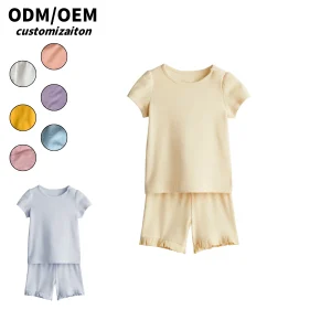 Factory Kids Cotton Suit Set Short-Style Design Flexible Lightweight Trendy with Full of Vitality Fashion for Baby Clothing