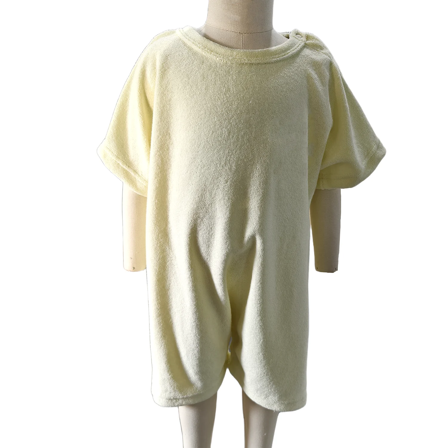 Summer Baby Romper Infant Jumpsuit Terry Cloth Baby Short Sleeve Romper Soft Solid Color Toddler Onesie Baby Clothing for 0-3T - Image 2