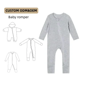 Dynamic and Fashionable Summer Kids' Long-Style Jumpsuit Trendy and Light Bamboo Fiber Romper for Babies