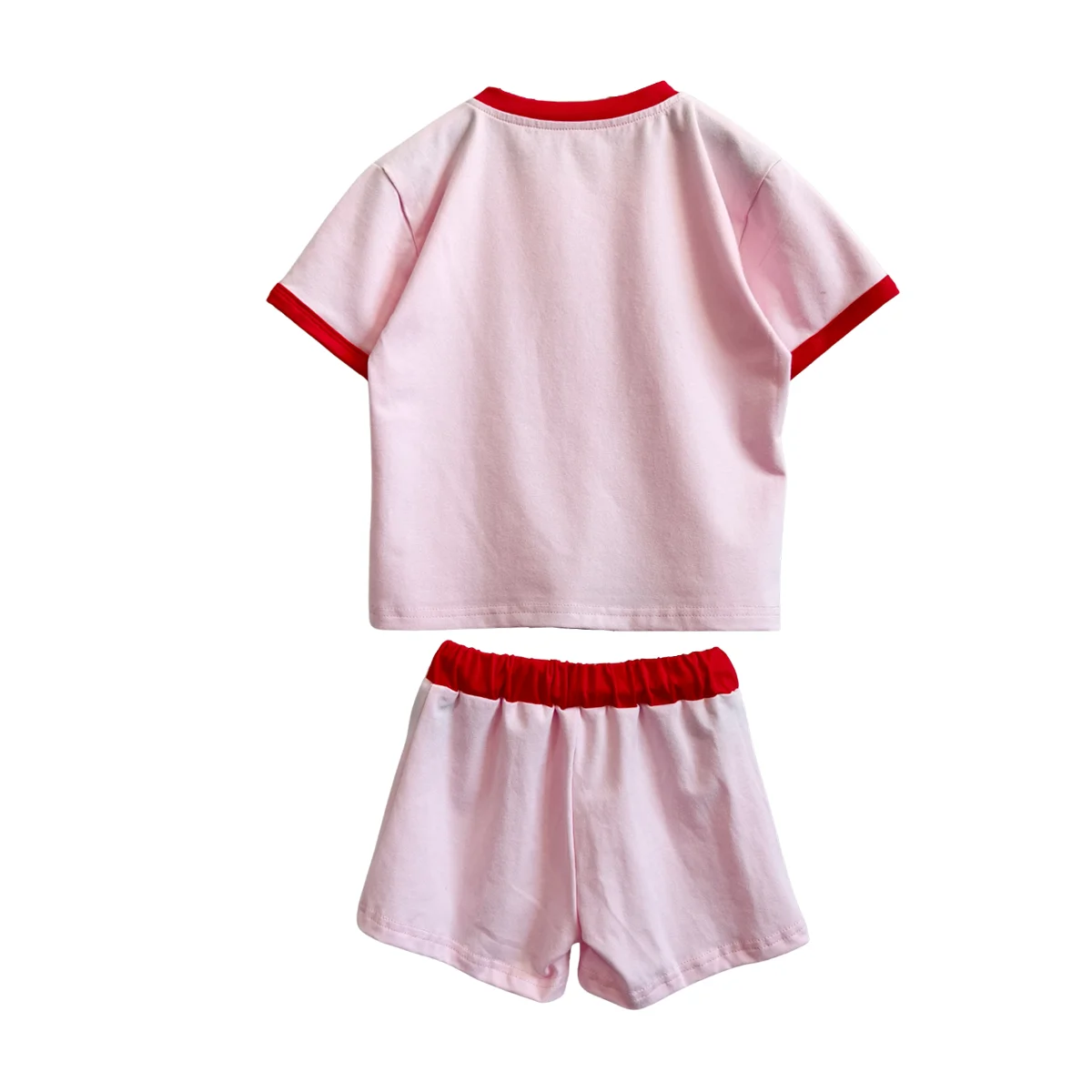 OEM Kids Clothes Set Girls Summer Outfits Casual Lounge Set Short Sleeve T Shirt and Elastic Waist Shorts 2 Piece Clothing Sets - Image 4