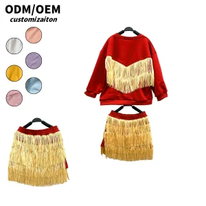 Summer Fashionable Girls' Cotton Dress Unique Long Skirt for Kids Bright and Trendy