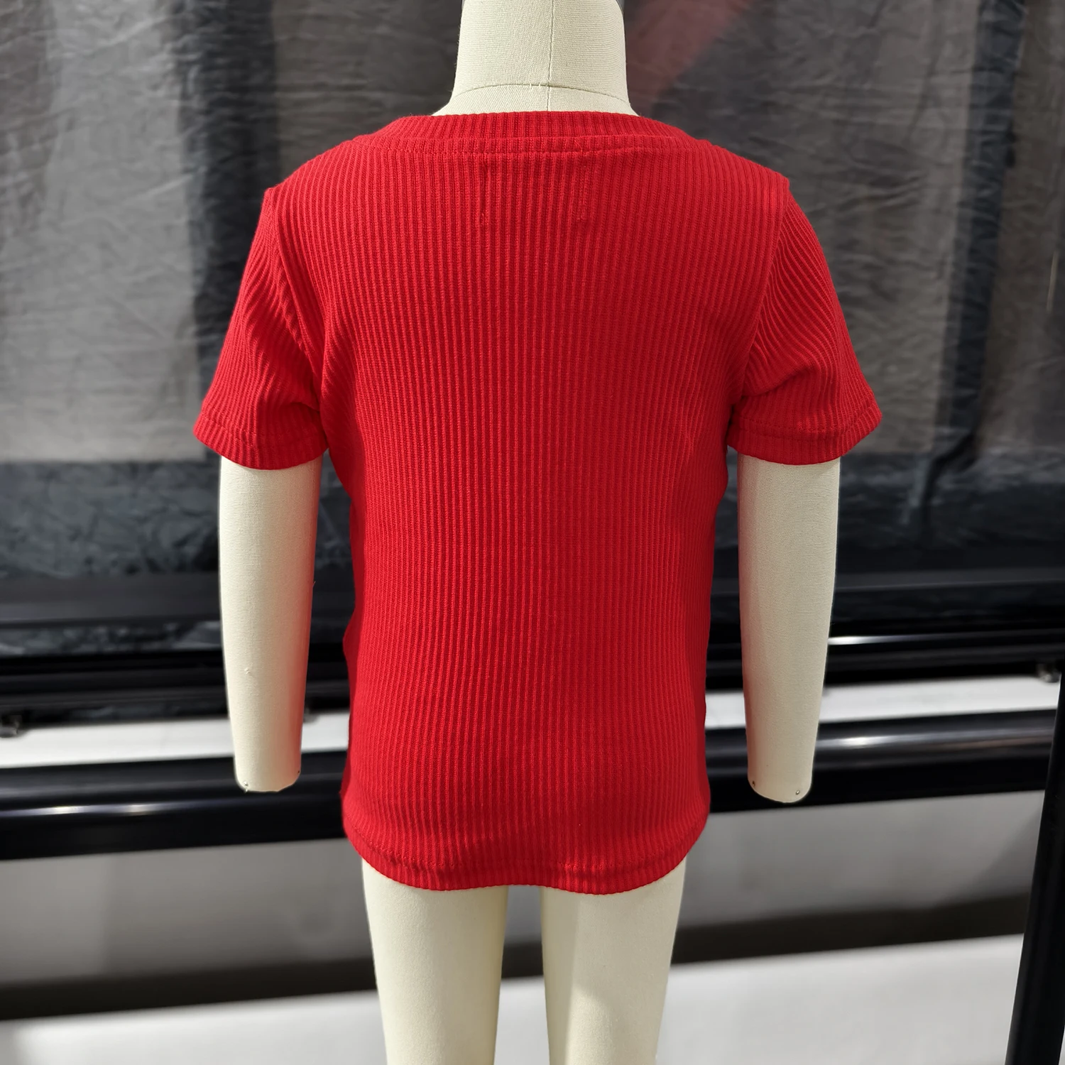 Comfortable Sweatshirt Children's Suit Cotton Pit Stripe Rib 2 Pieces Summer Set Suitable for 0 - 8 Years Old Baby Suit - Image 5