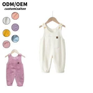 Dynamic Individualistic Light and Cheerful Long-Sleeved Corduroy Pajamas for Kids for Spring & Autumn-Rompers for Babies