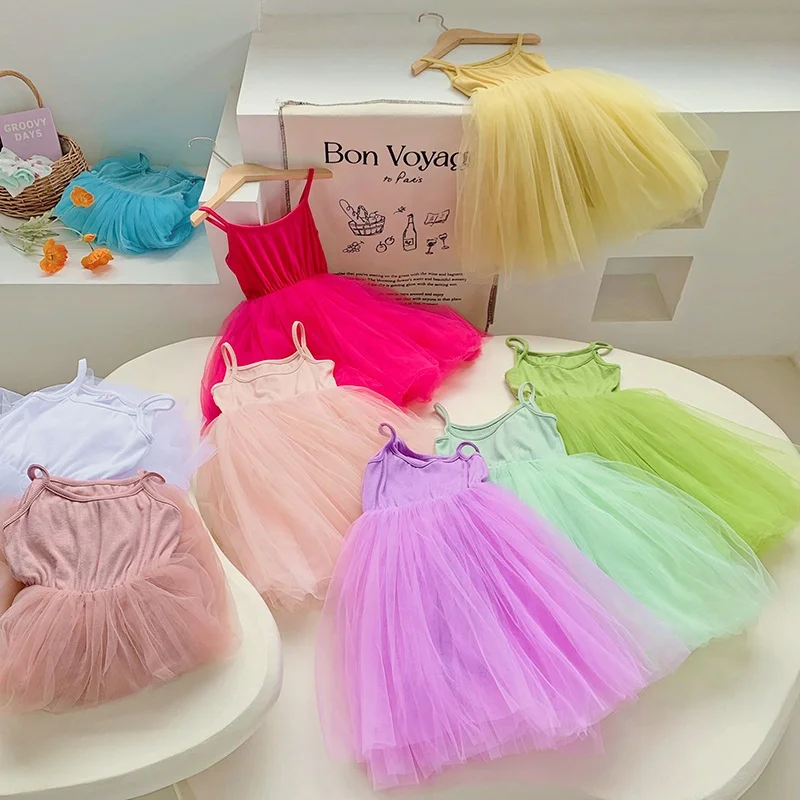 RTS Hot Sell Little Girl Summer Ruffle Neck Sleeveless Linen Cotton Blend Long Dress - Image 6