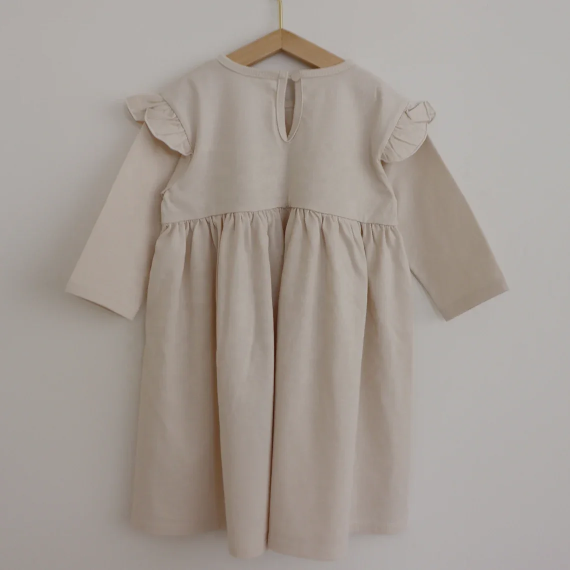 Custom Little Infant Baby Girl Cotton Ruffle Long Sleeve Boho Dresses - Image 6