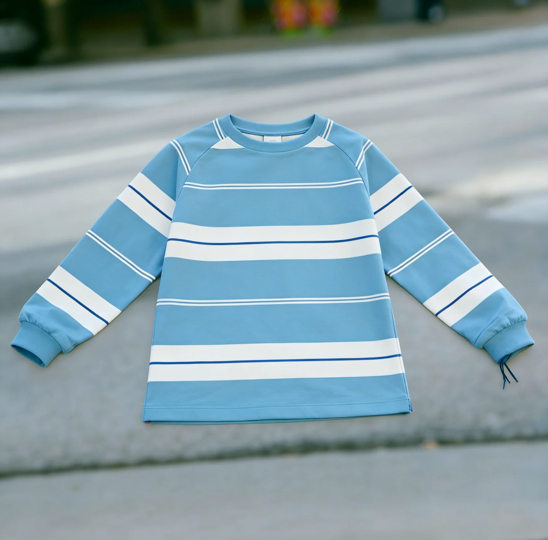 Custom Kids Toddler Tops Baby Pullover Sweatshirts Long Sleeve Striped Long-sleeved Kids Sweatshirt Custom Logo for 0-8T - Image 6