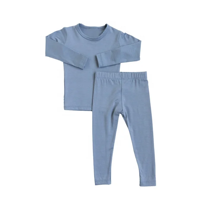 Custom Baby Pajama Set Kids Lounger Bamboo Spandex 2pcs Clothes Set - Image 2