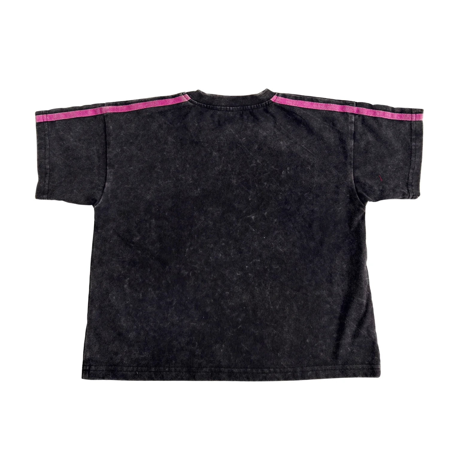 Custom Family Matching T-shirt Acid Washed Clothes Washed Knitted Cotton Children's Family Outfit Top Parent-Child T-shirt - Image 3