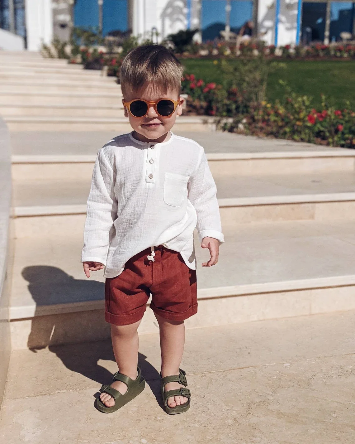 Custom Baby Toddler Boy Linen Cotton Blend Comfortable Summer Shorts Pants - Image 2