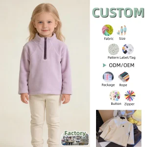 Children's Long Hoodie Children's Button-down Pullover Shirt Kid's Top Children's Button-down Pullover Baby Hoodie for 3-8T