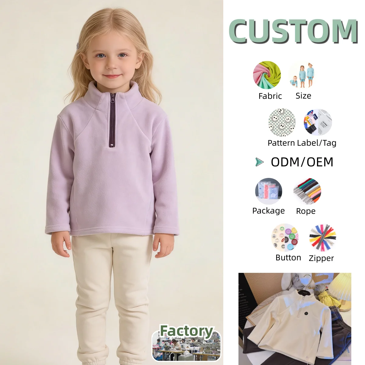 Children's Long Hoodie Children's Button-down Pullover Shirt Kid's Top Children's Button-down Pullover Baby Hoodie for 3-8T