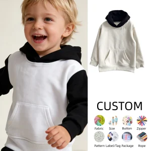 OEM Kids Sweatshirt Toddler Boys Girls Hooded Sweatshirt Pullovers Long Sleeve Hoodie Kids Cotton Crewneck Fall Tops