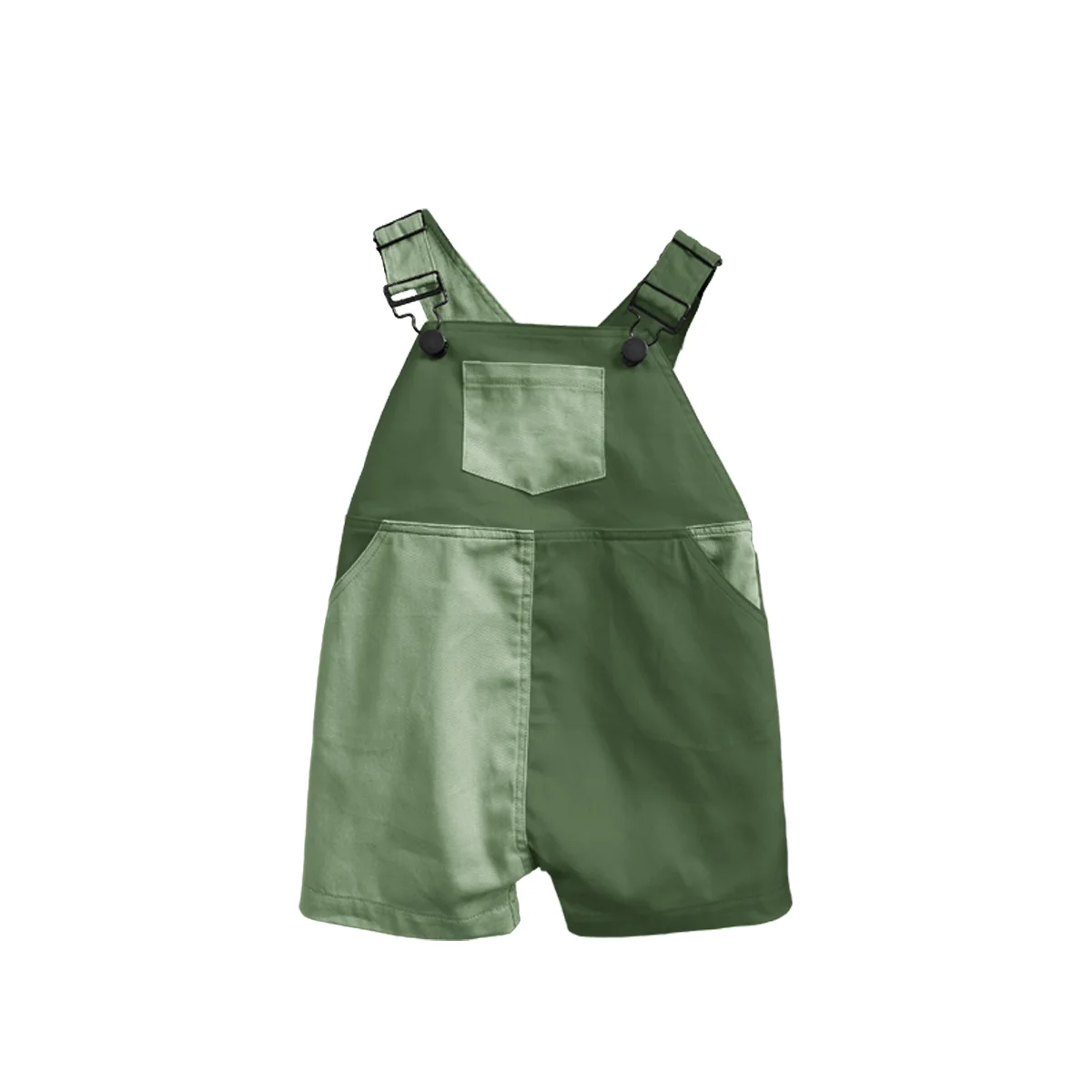 Unisex Twill Cotton Color Block Oversize Overall Baby Pants with Printed Pocket New Arrival Summer Outfit - Image 5