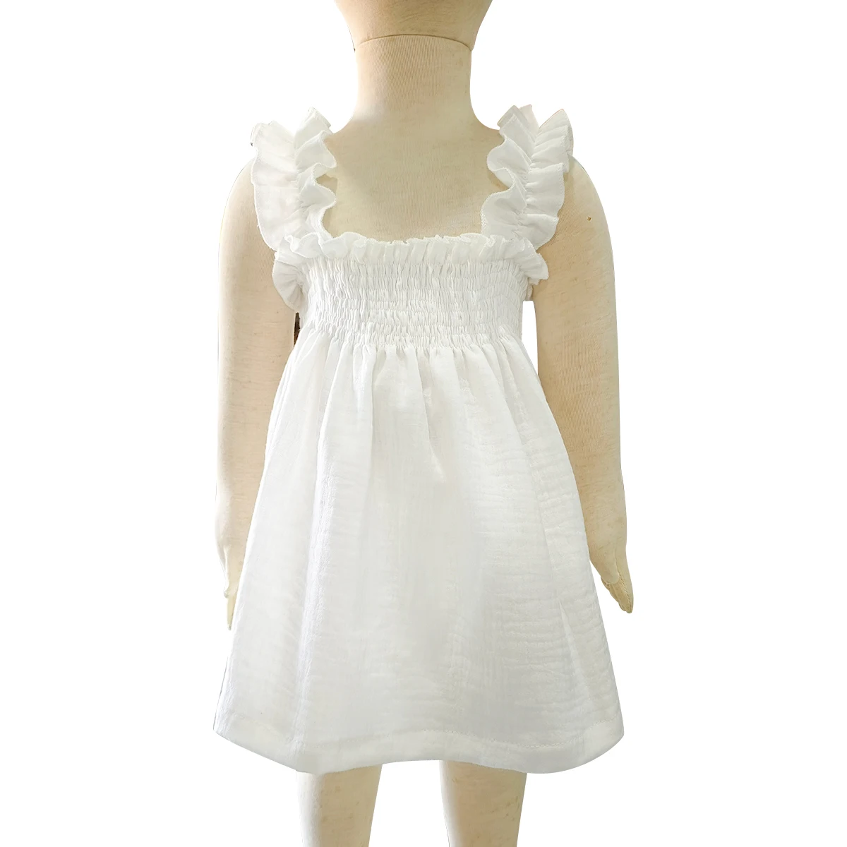 Factory Price Muslin/crepe Custom Color Strapless Girl Summer Dresses for Children - Image 4