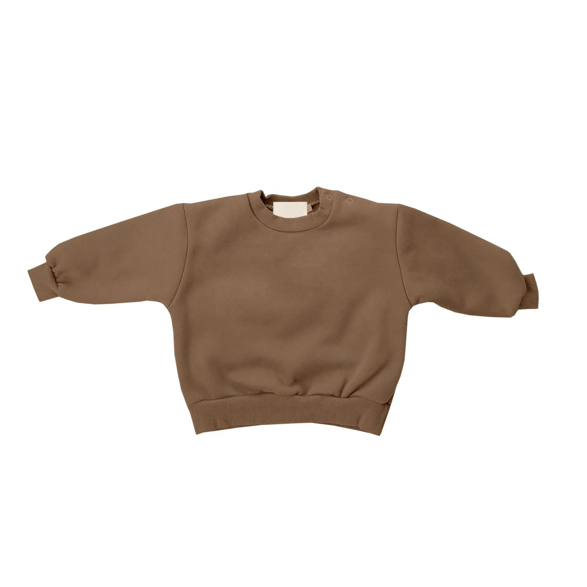 Custom Winter Warm Fleece Sweatshirt Long Sleeve Should Button Pullover Casual Jumper Shirt Top - Image 6