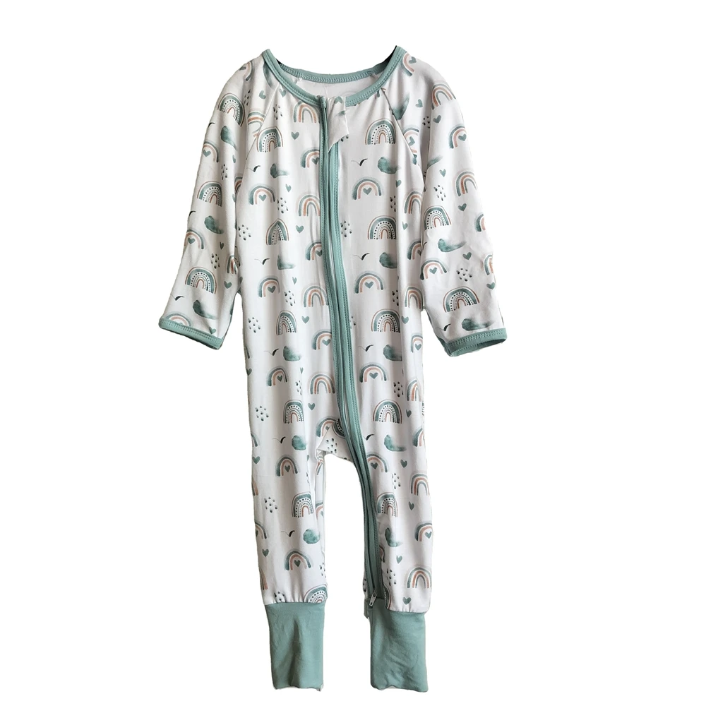 Bamboo Fall Unisex Baby Romper Long Sleeve Toddler Clothes Newborn Boy Girl Onesie Print logo Pajamas - Image 5