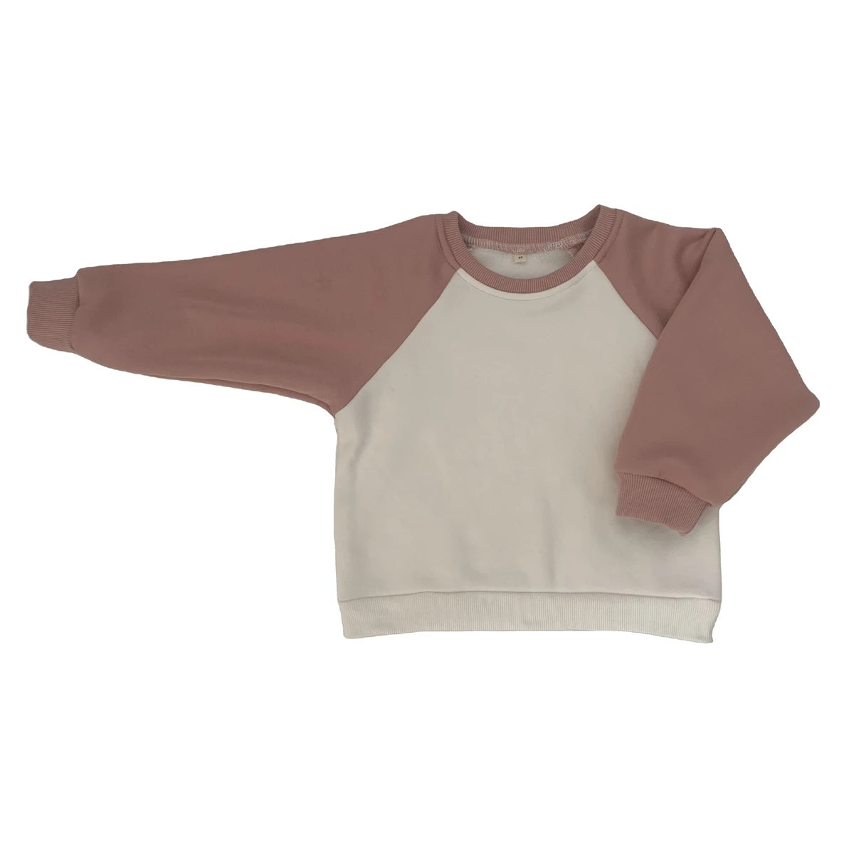 Infant Toddler Unisex Neutral Cozy Soft Crewneck Fleece Solid Color Sweatshirt Pullover Kids Clothing