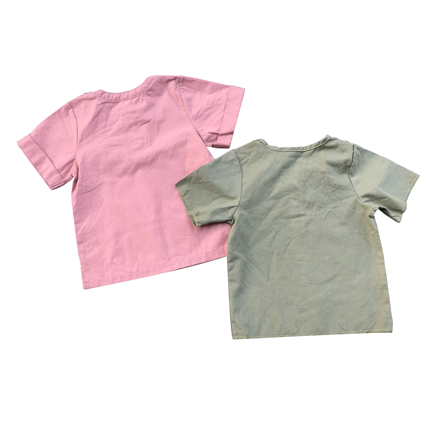 New Arrival Children's Solid Color Shirt Newborn Shirt Cotton Linen Button Summer Baby Boy Clothing Shirt - Image 6