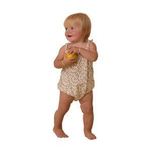 Custom Print Muslin Infant Sleeveless Romper with Snap Button Casual Ruffle Playsuit Toddler Spring Summer Bodysuit