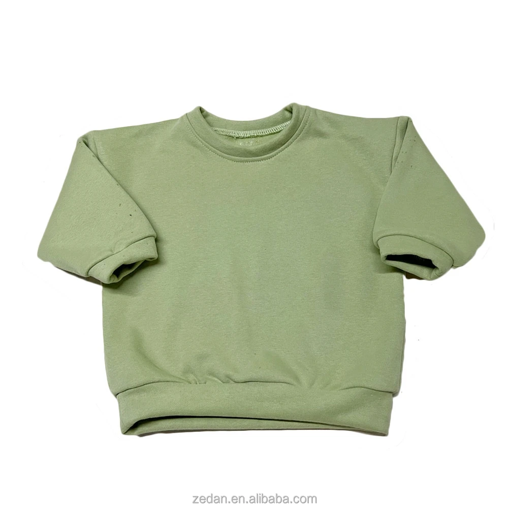 Classic Design French Terry Custom Color Long Sleeve Baby Sweatershirts with Stripe for Autumn - Image 2