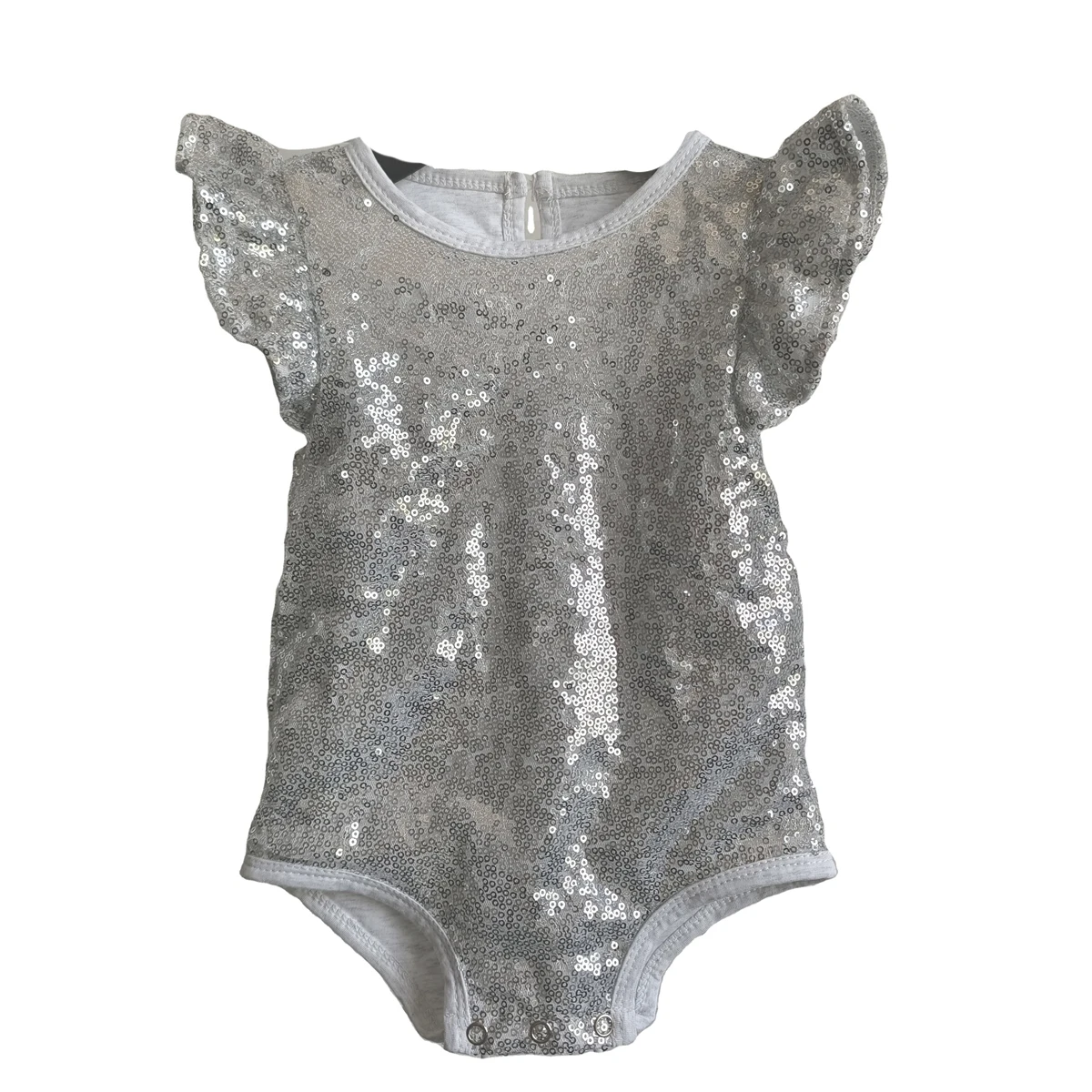 Silver Sequin Baby Girl Romper and T-shirt Toddler Rompers Newborn Baby Sisters Clothes Clothing - Image 2