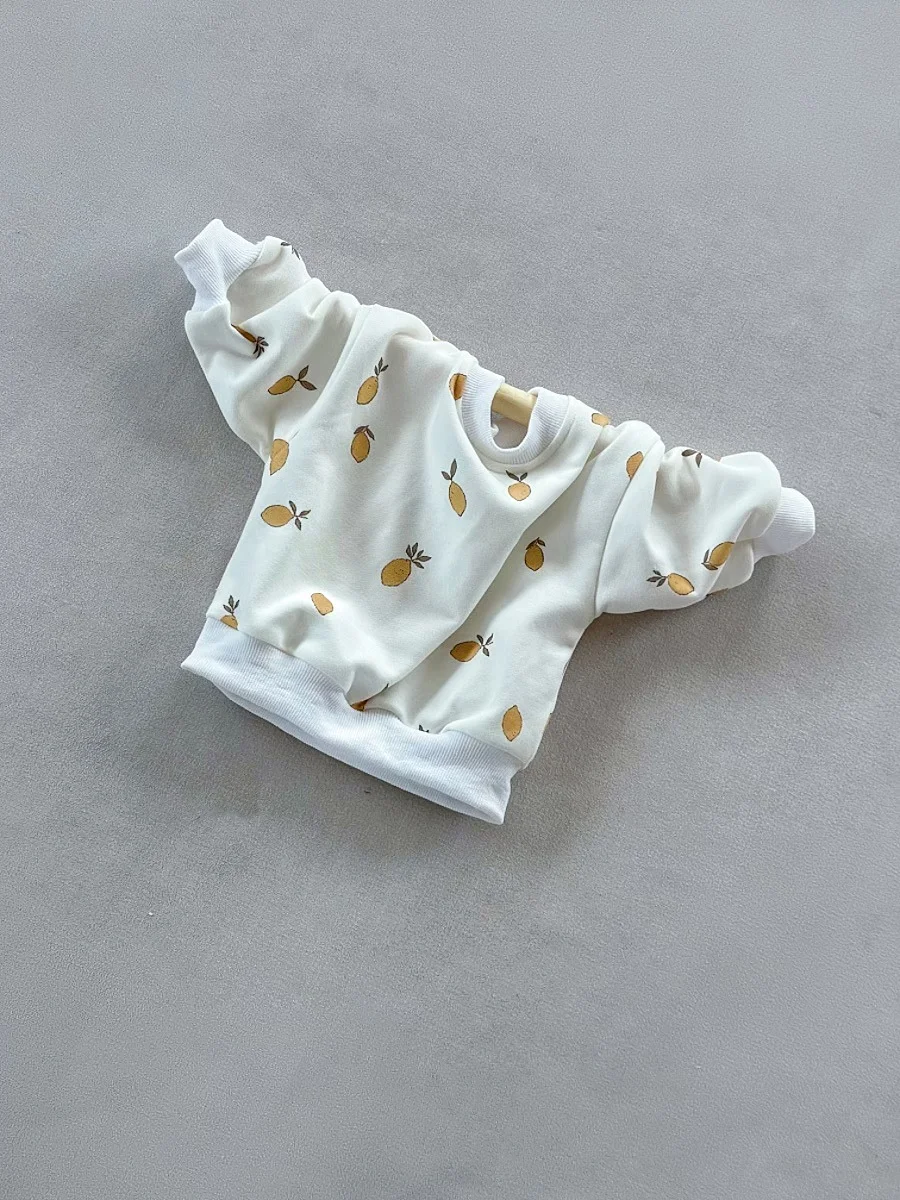 New Arrival Ready to Ship Kids Long Sleeve Flower Pattern Sweatshirt French Terry High Quality Pullover Baby Clothing - Image 4