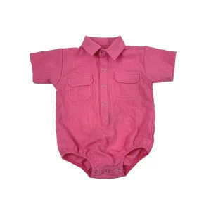 Cotton Infant T-shirt Romper with Snap Button Casual Cotton Linen Romper Toddler Onesie Spring Summer Bodysuit