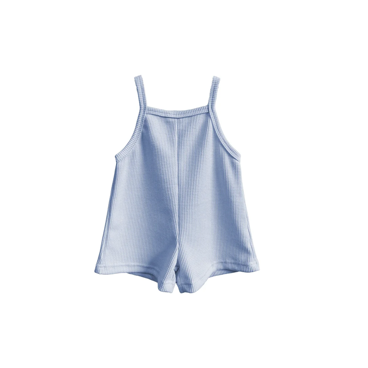 Hot Sale Fresh & Trendy Brightly Colored Waffle Jumpsuits Sporty Casual Baby Rompers Fashionable for Kids - Image 2