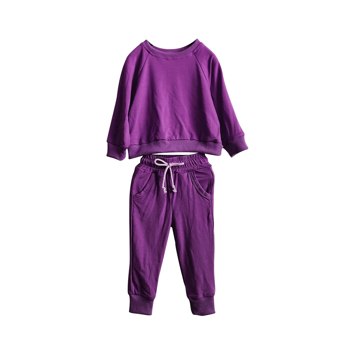 Custom Bamboo Baby Clothes Sets Sweatershirt Jogger Outfit Casual French Terry Tracksuit Clothes Set - Image 3