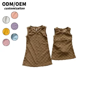 Summer Trendy Girls' Casual Sporty Dress Close-Fitting and Soft Towel Fashion Kids' Short Dress