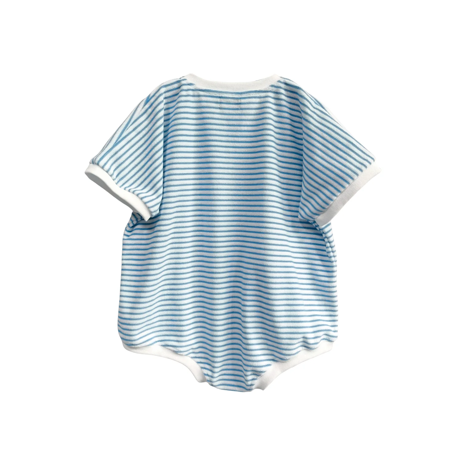 Summer Baby Romper Infant Short Sleeve Jumpsuit Striped Towel Fabric Climbing Suit for Children's Climbing Clothes of Unisex - Image 4