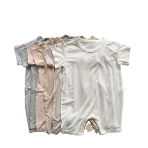 Bamboo Fabric Baby Bodysuit Romper Sleeveless Climbing Suit Baby Clothes