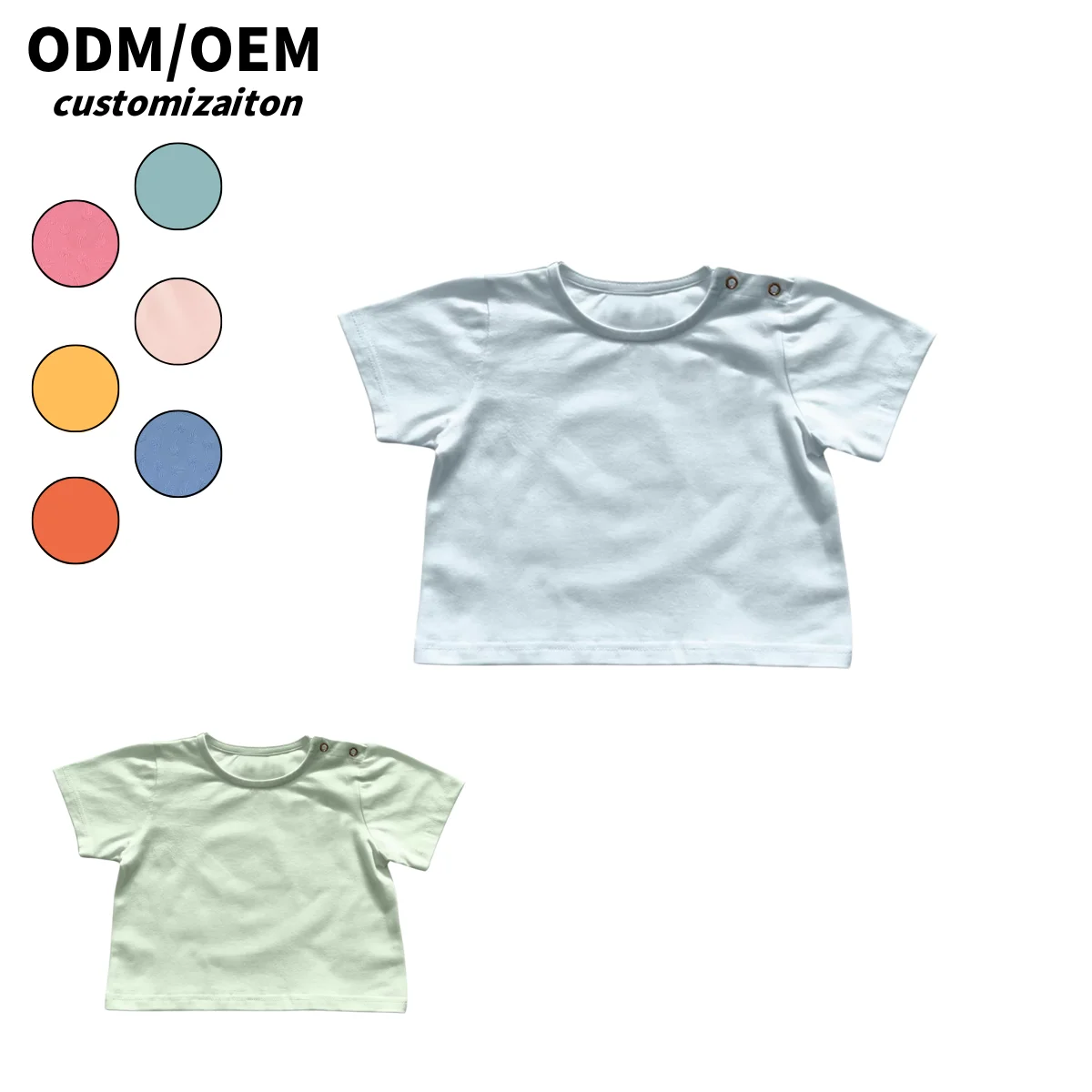 Premium Cotton Knitted T-Shirts for Summer Kids Sporty Casual High-End Short Sleeves Simple Light and Energetic Baby T-Shirts