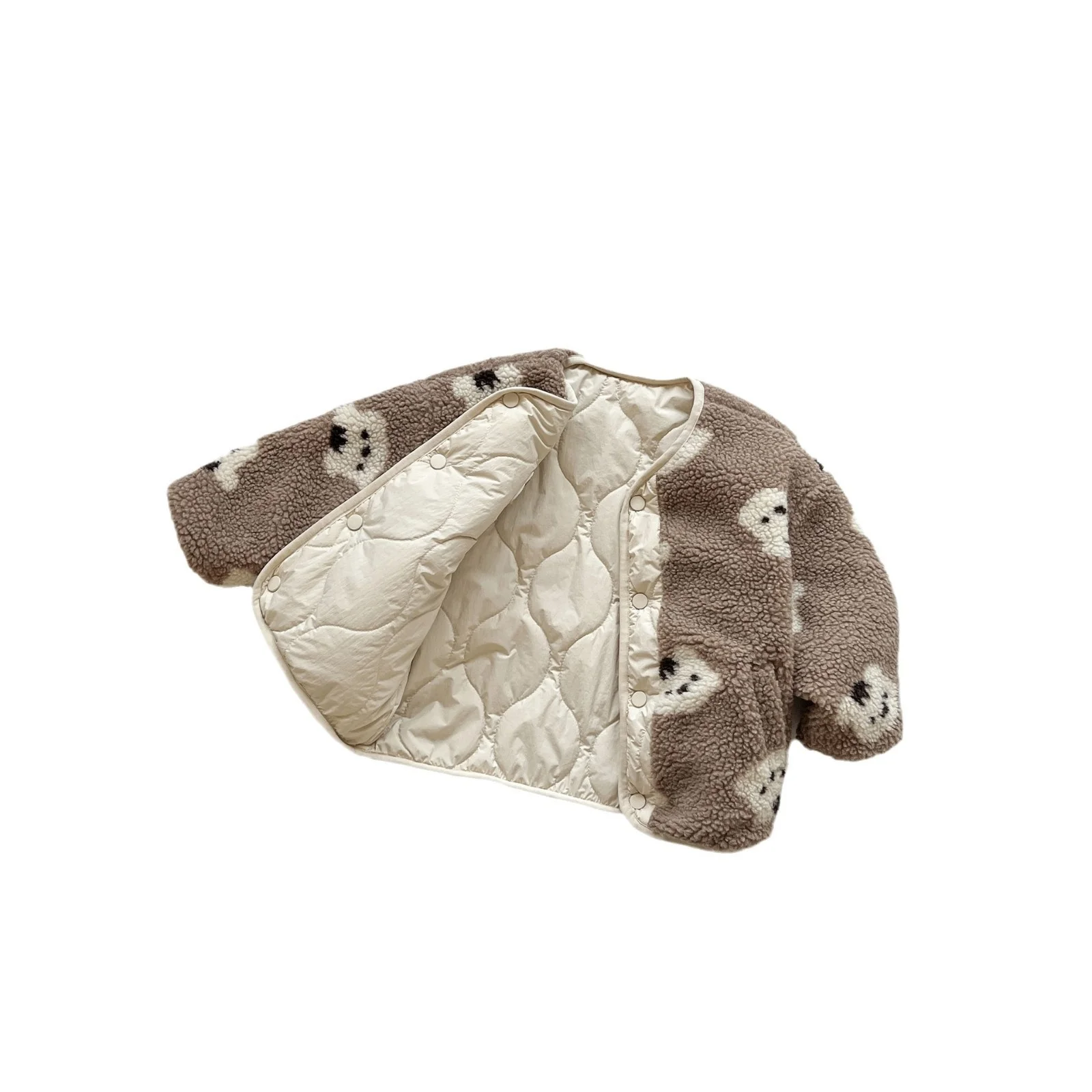 Children's Casual Winter Jacket Berber Fleece Padded Coat for Toddlers and Kids Baby Quilted Warm Jacket - Image 2