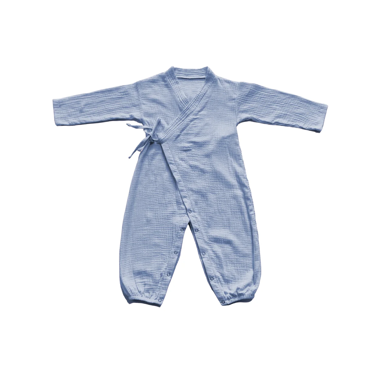 Unisex Classic Design Muslin Cotton Bodysuit for Infants Newborn Summer Romper Button Soft Long Sleeves Western for Baby Girls - Image 3
