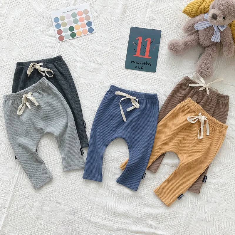 OEM Knit Cotton Solid Color Unisex Boys and Girls Cool Kids Trousers for Fall Winter - Image 3