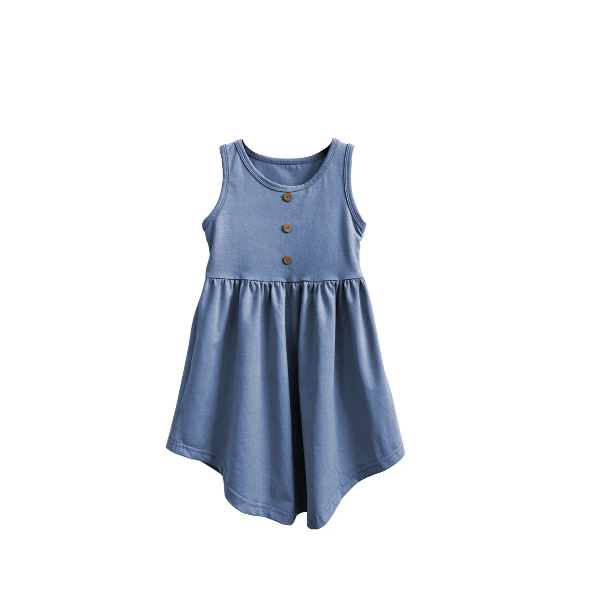 Long and Cute Plaid Pattern Knitted Cotton Dress for Girls for Spring and Summer Fashion - Image 3