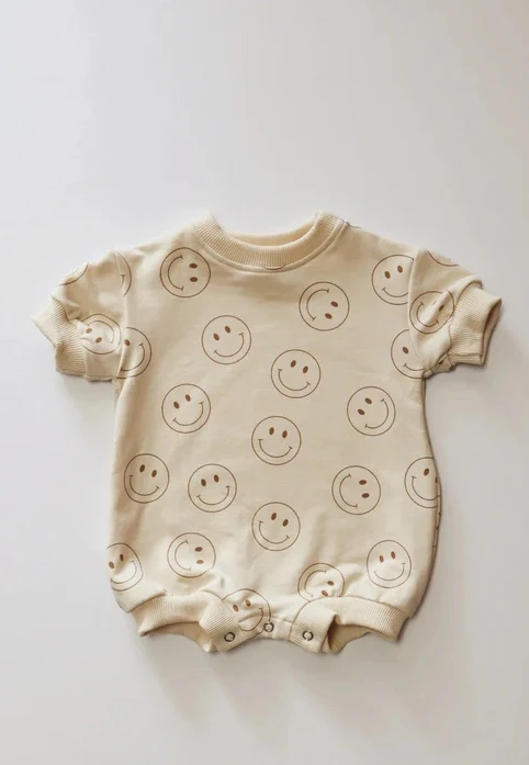 OEM Summer Unisex Checkboard lightning Short Sleeve Romper 95% Cotton 5% Spandex French Terry Jumpsuits - Image 2