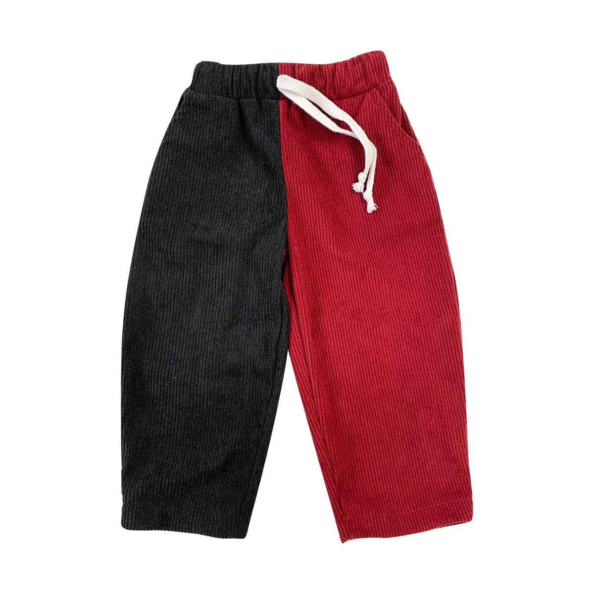 Striped Cotton Pants Kids Straight Leg Casual Drawstring Pants Long Boys Striped Trousers - Image 6