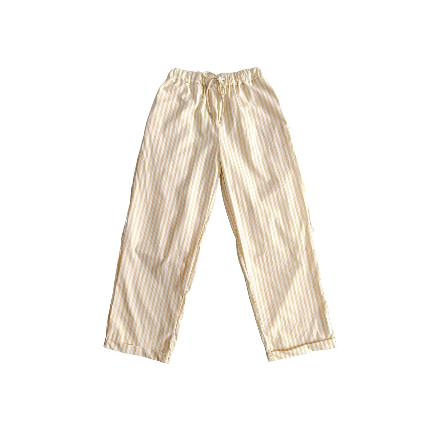 Custom Family Matching Trousers Parent-Child Matching Striped Pants Elastic Waist Drawstring Straight Leg Trousers for Family - Image 3