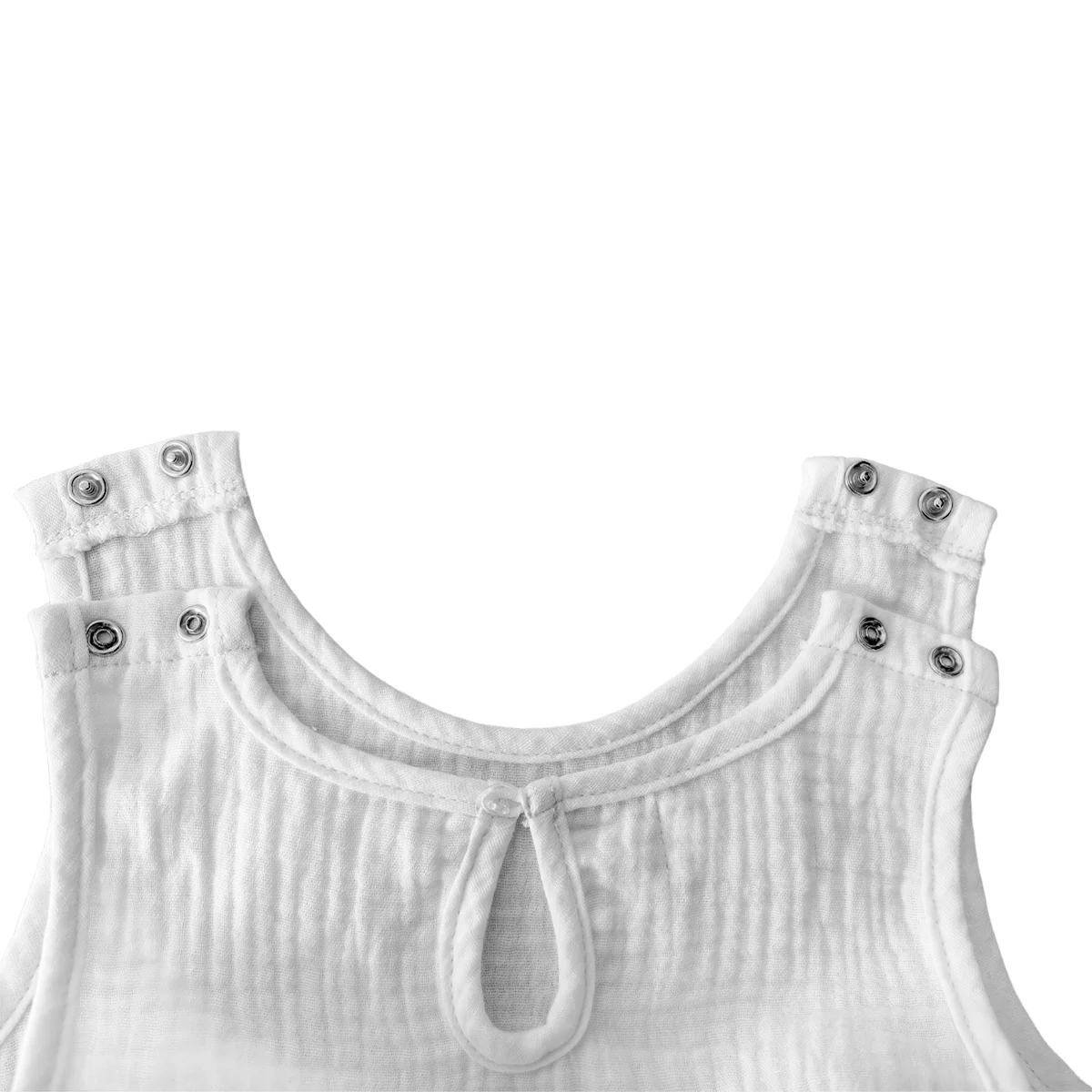 Toddler Girls Boys Summer Sleeveless Color Block Bodysuit Unisex Baby Muslin Jumpsuit with Button Muslin Romper - Image 5