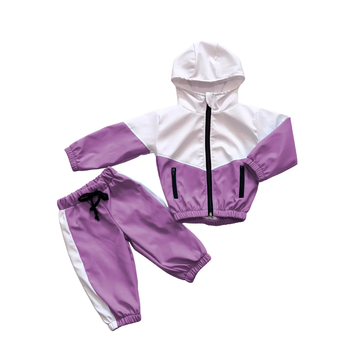 Spring & Autumn Kids Long-Sleeved Windbreaker Set Warm and Comfortable Lightweight Fabric Baby Clothing for Comfort Protection - Image 5