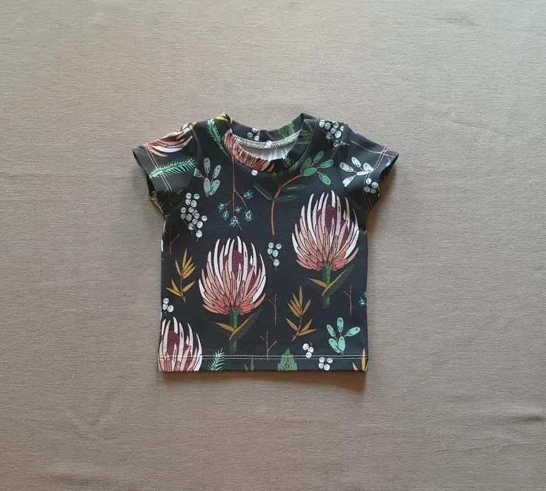 Summer Unisex Kids Baby Infant rainbow Tee Shirt Short Sleeve Baby Custom Floral Print Boho Clothing - Image 4