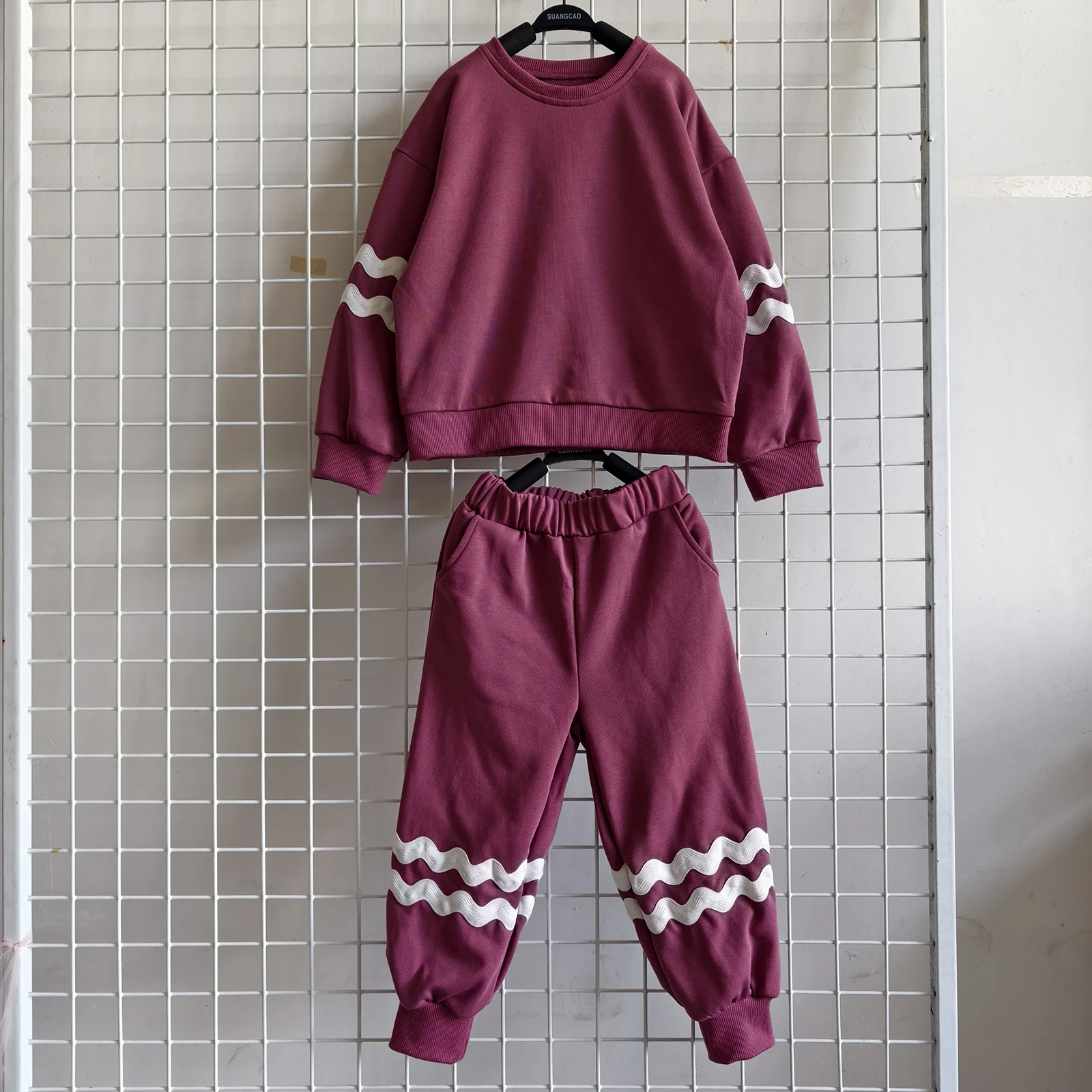 OEM Baby Clothing Baby Boy Fall Winter Clothes Toddler Kids Solid Outfits Vehicle Long Sleeve Sweatshirt Tops Joggers Pants Set - Image 2