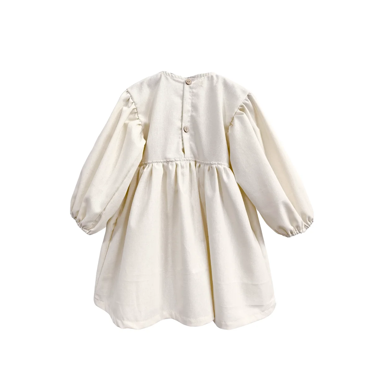 Factory Price Linen Full Sleeve Summer Girl Dresses for Girl Custom Color Casual Style V-Neck Age Children - Image 2